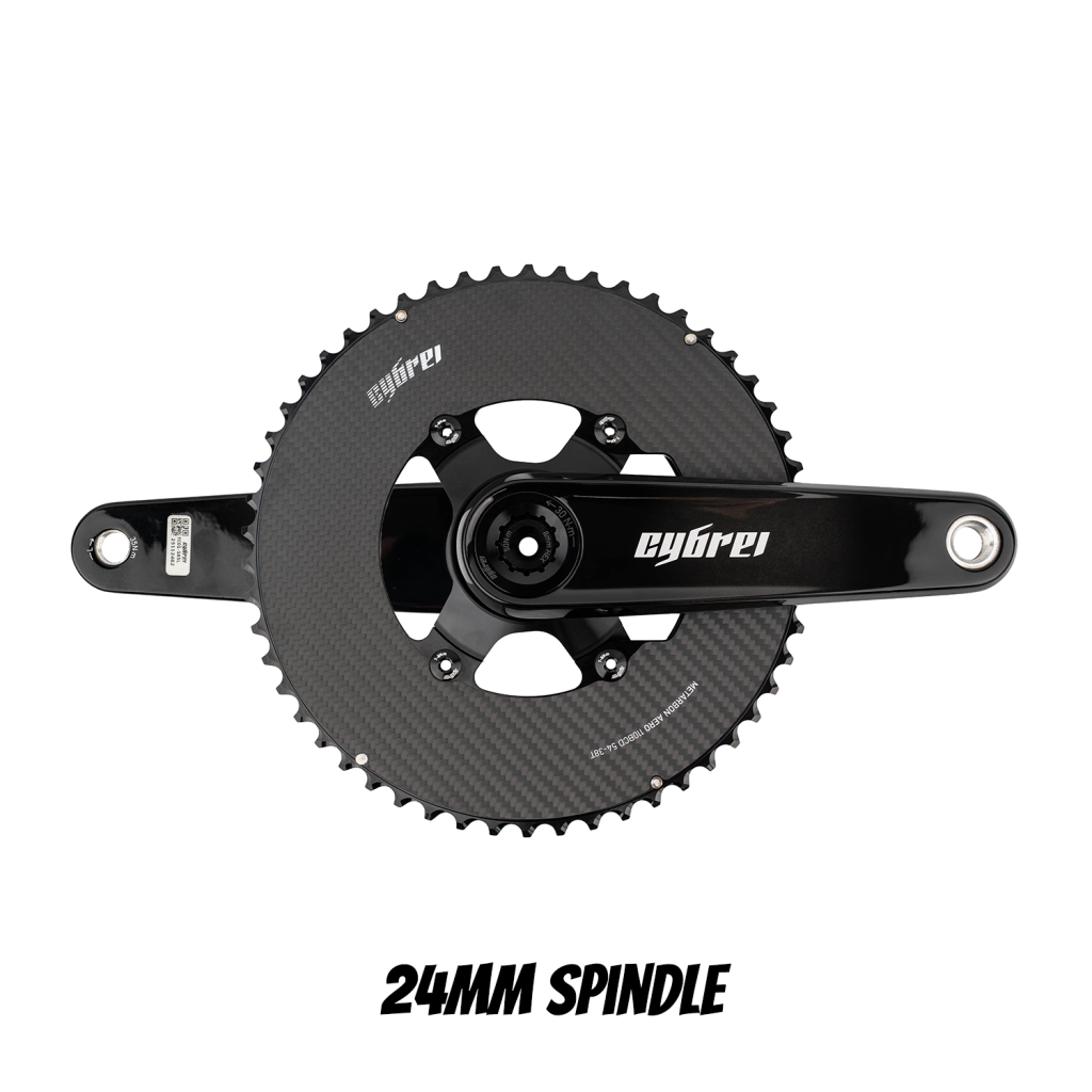 CYBREI Carbon Crankset | 24mm Spindle, Alloy or Carbon Spider, METARBON Carbon Chainrings