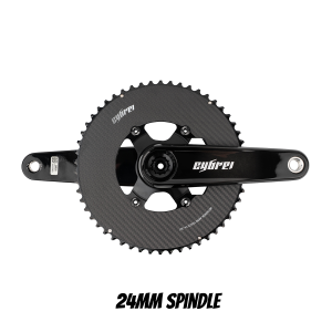 CYBREI Carbon Crankset | 24mm Spindle, Alloy or Carbon Spider, METARBON Carbon Chainrings