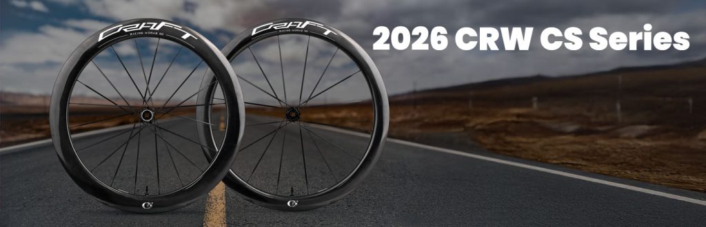A pair of CRW CS Wheels on an open road