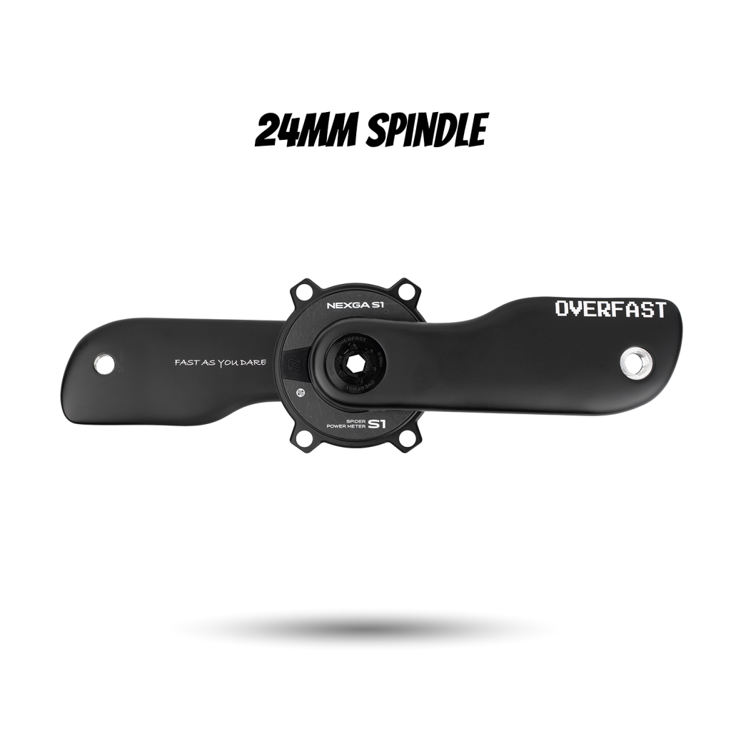 OVERFAST Aero Crankset | 24mm Spindle, Power Meter Spider