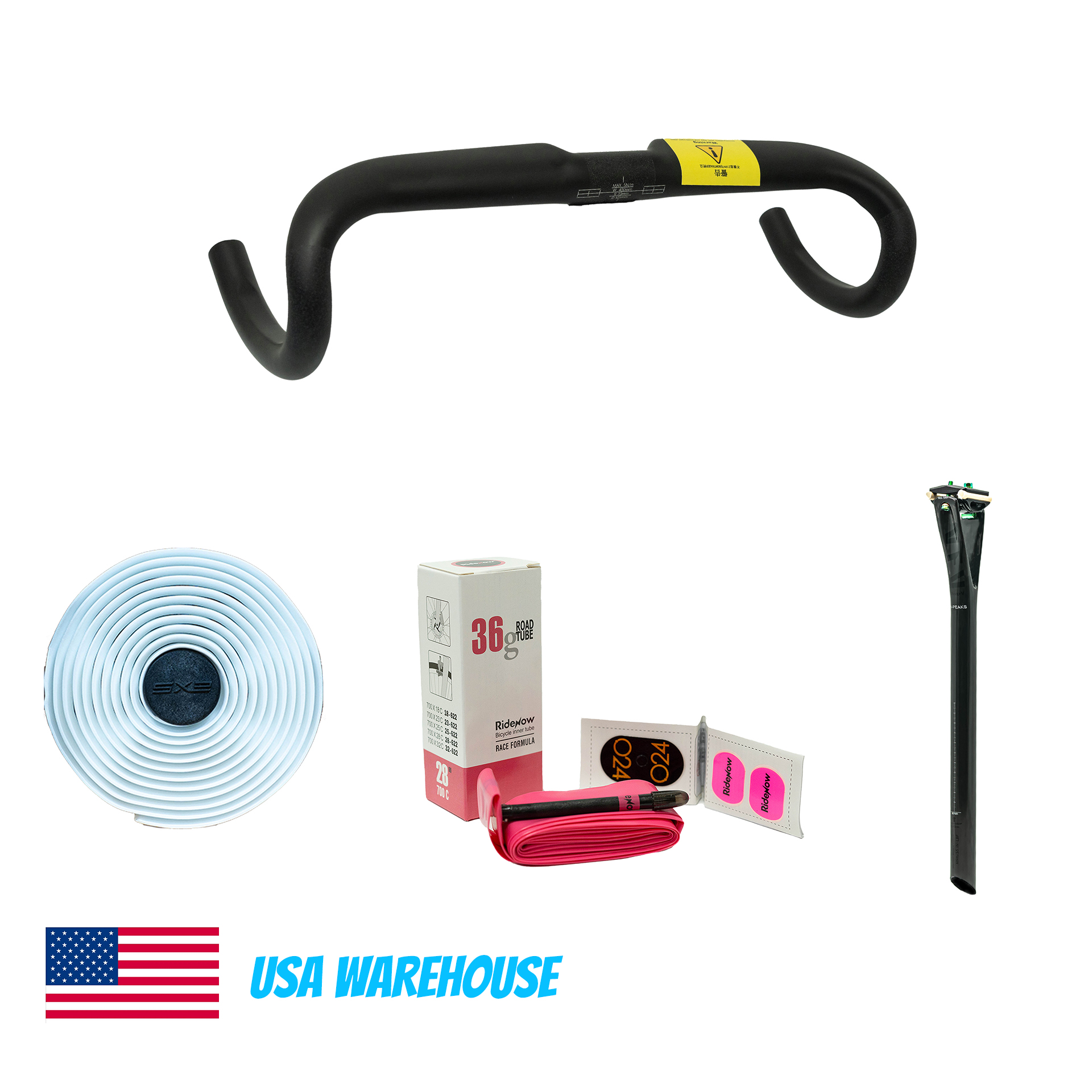 EXS R175 Road Handlebar + Voicevelo VFV Deep-V Seatpost – US