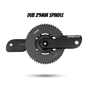 OVERFAST Aero Crankset | 29mm Spindle, Power Meter Spider, METARBON Carbon Chainrings - Image 1