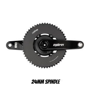 CYBREI Carbon Crankset | 24mm Spindle + Power Meter Spider + METARBON Carbon Chainrings