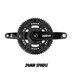 CYBREI Carbon Crankset | 24mm Spindle + Power Meter Spider + EVO Alloy Chainrings