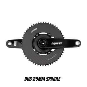 CYBREI Carbon Crankset | 29mm Spindle + Power Meter Spider + METARBON Carbon Chainrings