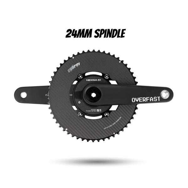 OVERFAST Light Crankset | 24mm Spindle, Power Meter Spider
