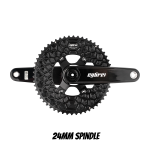 CYBREI Carbon Crankset | 24mm Spindle, Alloy or Carbon Spider, EVO Alloy Chainrings