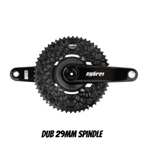 CYBREI Carbon Crankset | 29mm Spindle, Power Meter Spider, EVO Alloy Chainrings