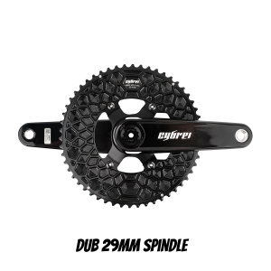 CYBREI Carbon Crankset | 29mm Spindle, Alloy or Carbon Spider, EVO Alloy Chainrings
