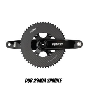 CYBREI Carbon Crankset | 29mm Spindle, Alloy or Carbon Spider, METARBON Carbon Chainrings